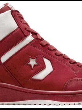 Converse Red and White High-Top Sneaker